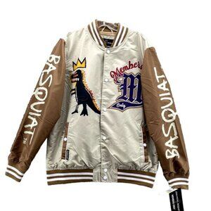 Jean Michel Basquiat x Members Only Bomber Mens Med Varsity Mona Lisa Streetwear
